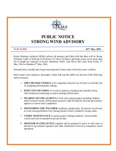 Strong Winds Advisory