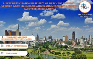 Public Participation in respect of verified gross mass regulations and cabotage regulation in Nairobi