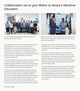 Collaboration set to give lifeline to Kenya’s Maritime Education