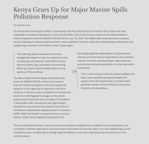 groundwork for the National Marine Pollution Response exercise