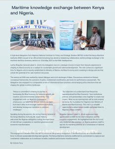 Nigeria jumpstarts Maritime knowledge exchange with Kenya
